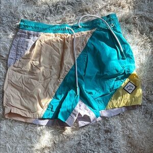 American Eagle Multicolored Lined Swim Shorts